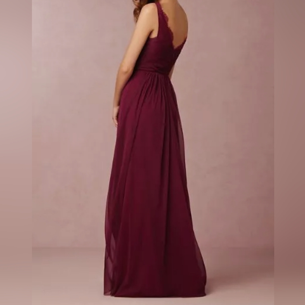 BHLDN Hitherto Fleur Dress In Black Cherry, Size 8 - Picture 2 of 10